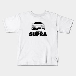 Old vs New Supra Black Outline Kids T-Shirt